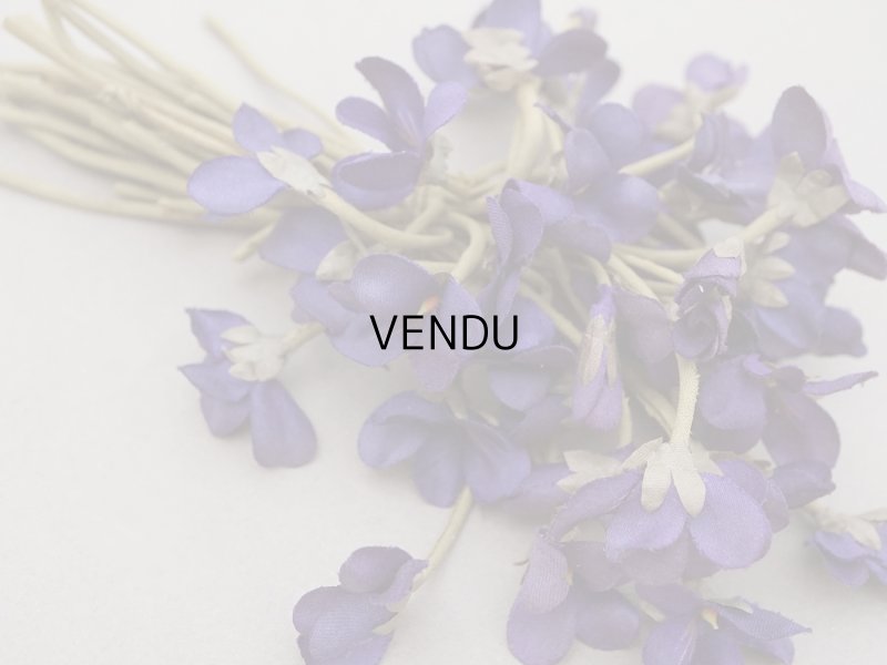 画像5: アンティーク 菫の布花 シルク製 42輪