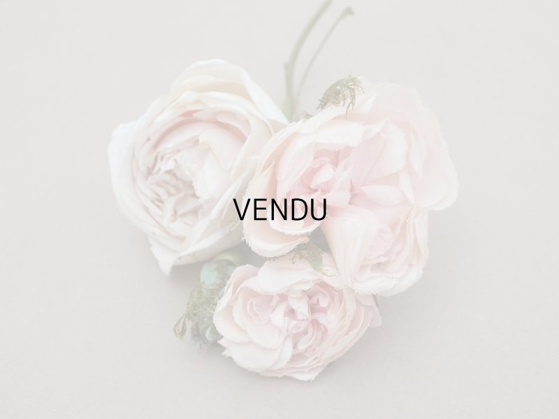 画像4: アンティーク パウダーピンクの薔薇の布花 クウォーターロゼット咲き
