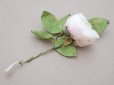 画像4: アンティーク パウダーピンクの薔薇の布花 クウォーターロゼット咲き (4)