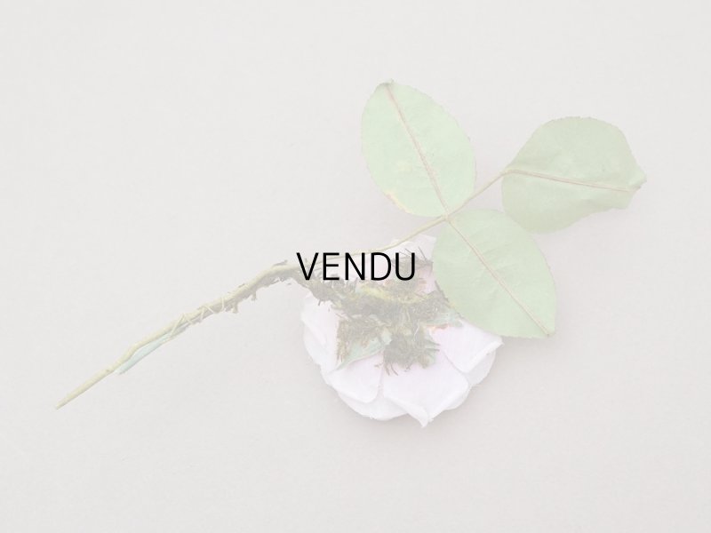 画像4: アンティーク ライラックピンクの薔薇の布花 クウォーターロゼット咲き