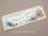 アンティーク ソープラベル 菫 SAVON SUPERFIN VIOLETTE DE PORTUGAL- PAUL TRANOY -
