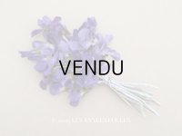 アンティーク 菫の布花 シルク製 22輪