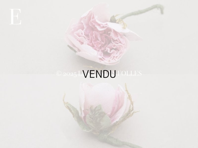 画像7: アンティーク 小さな薔薇の布花  パウダーピンク ピース売り クウォーターロゼット咲き