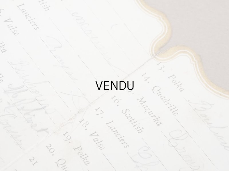 画像6: 1891年 アンティーク 舞踏会の手帳 ハープ型 カルネ・ド・バル LUNDI 9 FEVRIER 1914