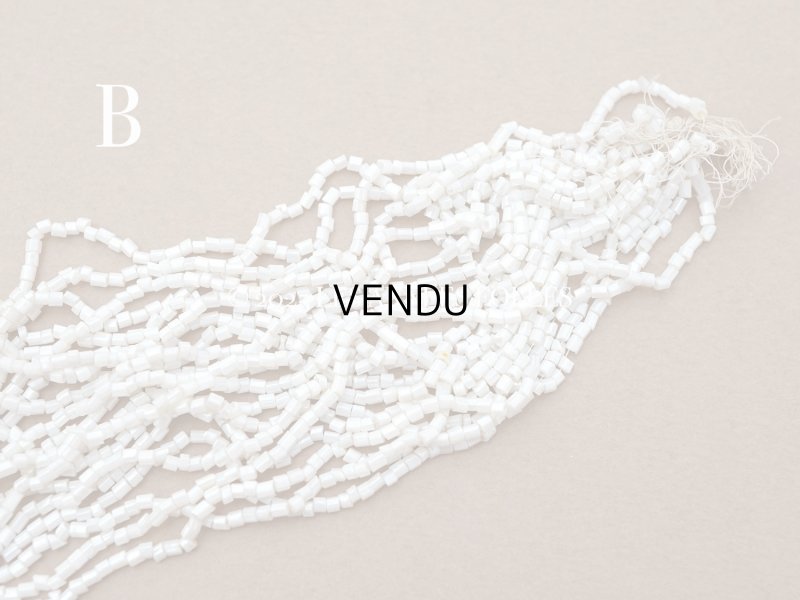 画像6: アンティーク シードビーズ グレイッシュホワイト ガラスビーズ 