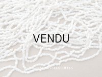 アンティーク シードビーズ グレイッシュホワイト ガラスビーズ 