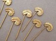 画像4: 1900年頃 アンティーク フェザーのエパングル ゴールド 10ピースのセット
