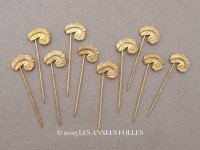 1900年頃 アンティーク フェザーのエパングル ゴールド 10ピースのセット