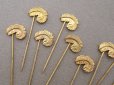 画像3: 1900年頃 アンティーク フェザーのエパングル ゴールド 10ピースのセット