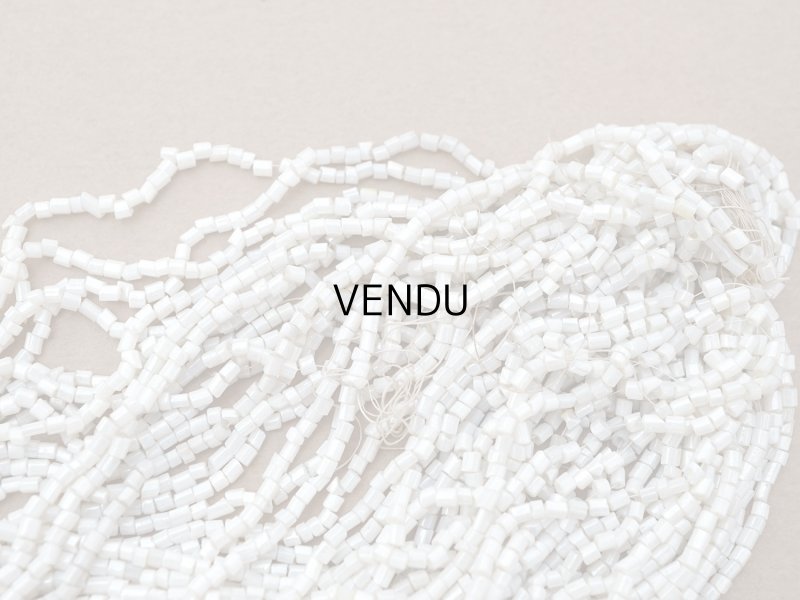 画像4: アンティーク シードビーズ グレイッシュホワイト ガラスビーズ 