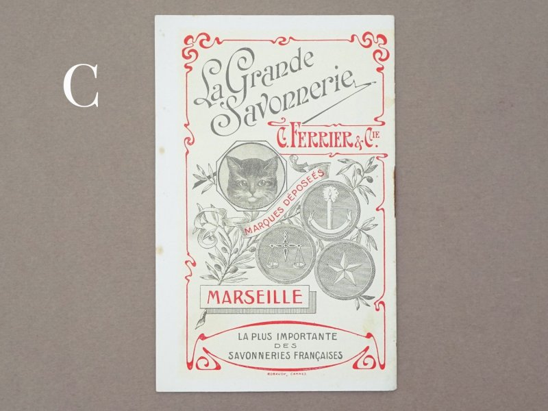 画像13: 1910年 アンティーク 猫のマークのサヴォネリー カレンダー付き手帳 SAVON LE CHAT - C.FERRIER&CIE.MARSEILLE -