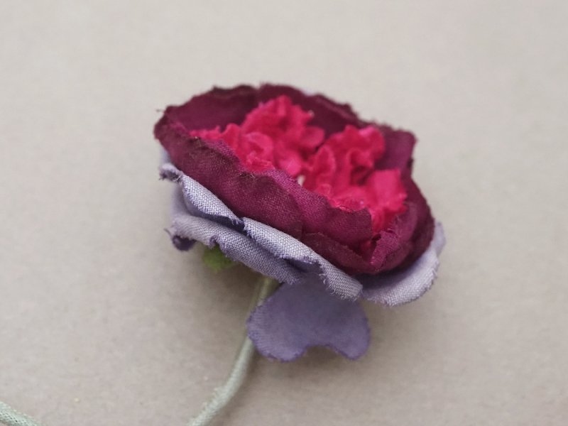 画像6: アンティーク 薔薇の布花  ピース売り クウォーターロゼット咲き