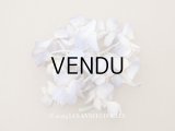 アンティーク 紫陽花の布花 淡い青紫 