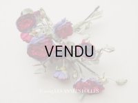 ＊蚤の市＊アンティーク 薔薇の布花 大きなブーケ クウォーターロゼット咲き