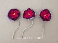 アンティーク 薔薇の布花  ピース売り クウォーターロゼット咲き