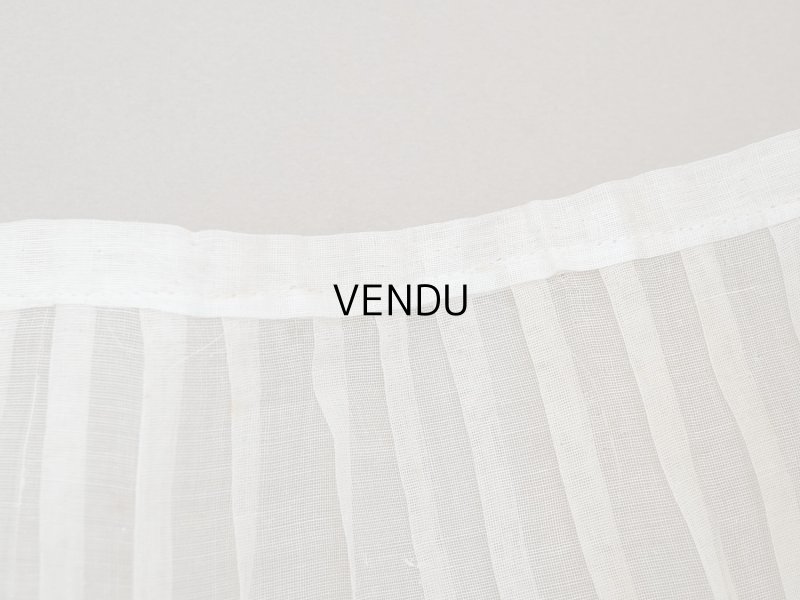 画像3: 1900年頃 アンティーク 幅広 ドレスの裾  レース付き プリーツ 3m 幅19.5cm コットンオーガンジー ドレスパーツ