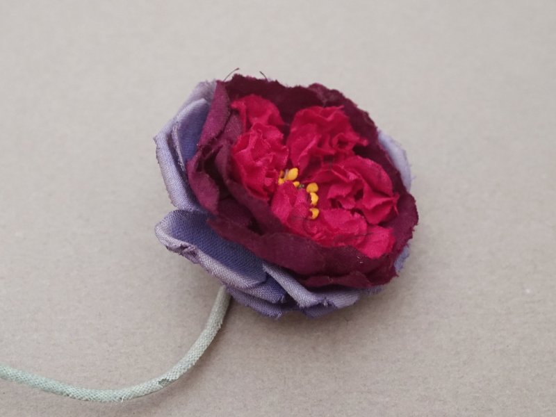 画像4: アンティーク 薔薇の布花  ピース売り クウォーターロゼット咲き