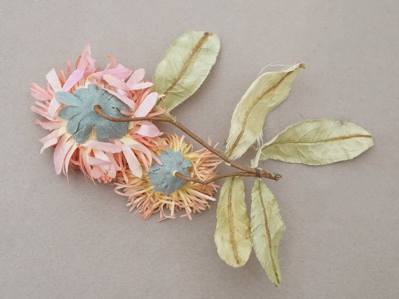 画像4:  アンティーク 布花 ダリア