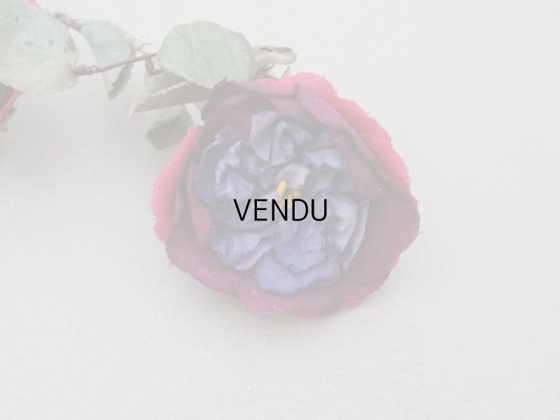 画像4: アンティーク 薔薇の布花 クウォーターロゼット咲き