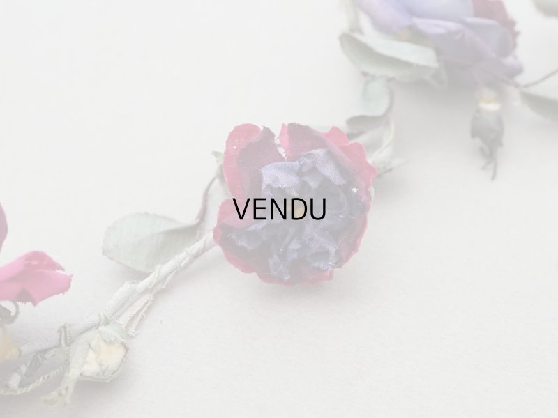 画像9: アンティーク 薔薇の布花 クウォーターロゼット咲き