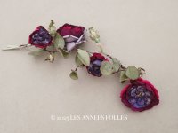 アンティーク 薔薇の布花 クウォーターロゼット咲き