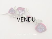 アンティーク 薔薇の布花 クウォーターロゼット咲き