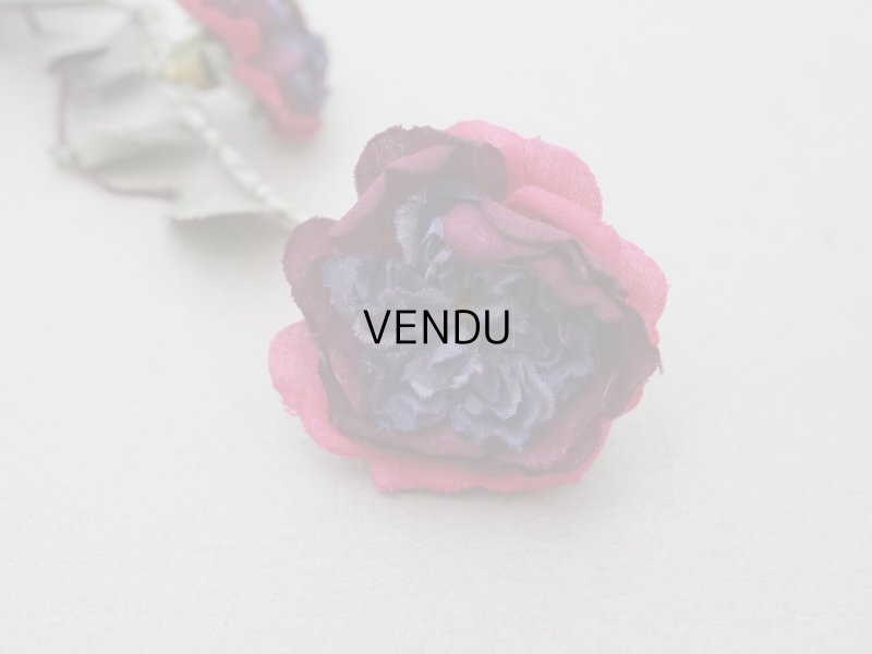 画像10: アンティーク 薔薇の布花 クウォーターロゼット咲き