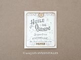 アンティーク パフュームラベル HUILE DE QUININE SUPERFINE  - HARMELLE PARIS -