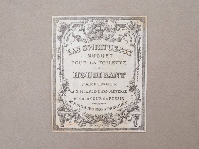 画像2: 19世紀 アンティーク 鈴蘭のパフュームラベル EAU SPIRITUEUSE MUGUET POUR LA TOILETTE - HOUBIGANT PARIS -