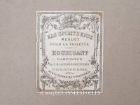 19世紀 アンティーク 鈴蘭のパフュームラベル EAU SPIRITUEUSE MUGUET POUR LA TOILETTE - HOUBIGANT PARIS -