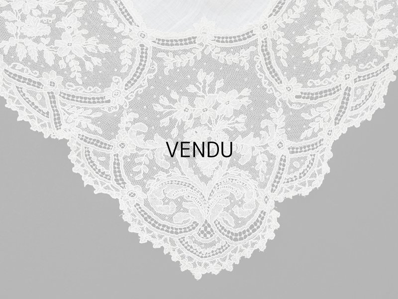 画像7: 【セール対象外】【クーポン対象外】アンティーク アランソンレース 結婚式のハンカチ【ポワン・ダランソン】