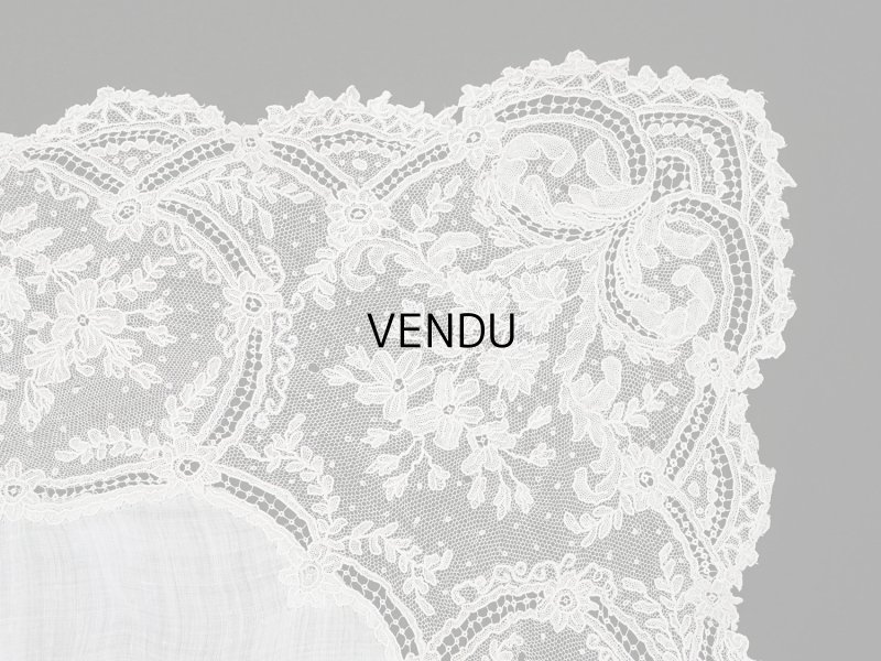 画像13: 【セール対象外】【クーポン対象外】アンティーク アランソンレース 結婚式のハンカチ【ポワン・ダランソン】