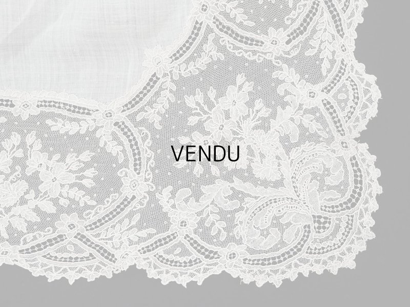 画像18: 【セール対象外】【クーポン対象外】アンティーク アランソンレース 結婚式のハンカチ【ポワン・ダランソン】