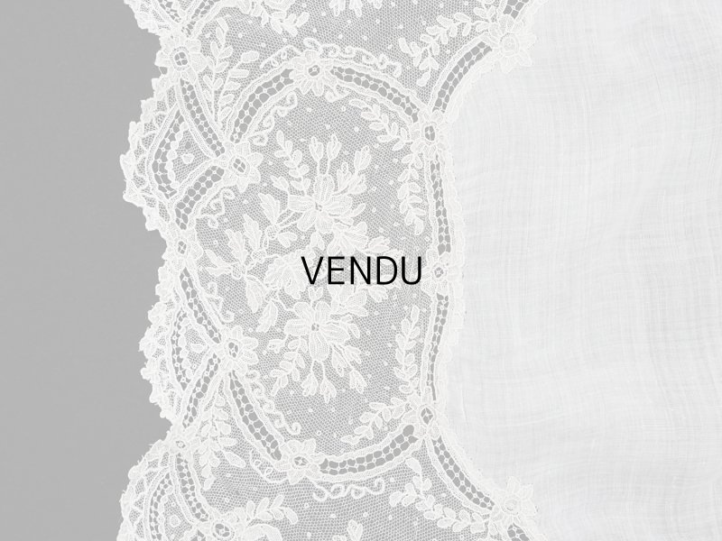 画像14: 【セール対象外】【クーポン対象外】アンティーク アランソンレース 結婚式のハンカチ【ポワン・ダランソン】