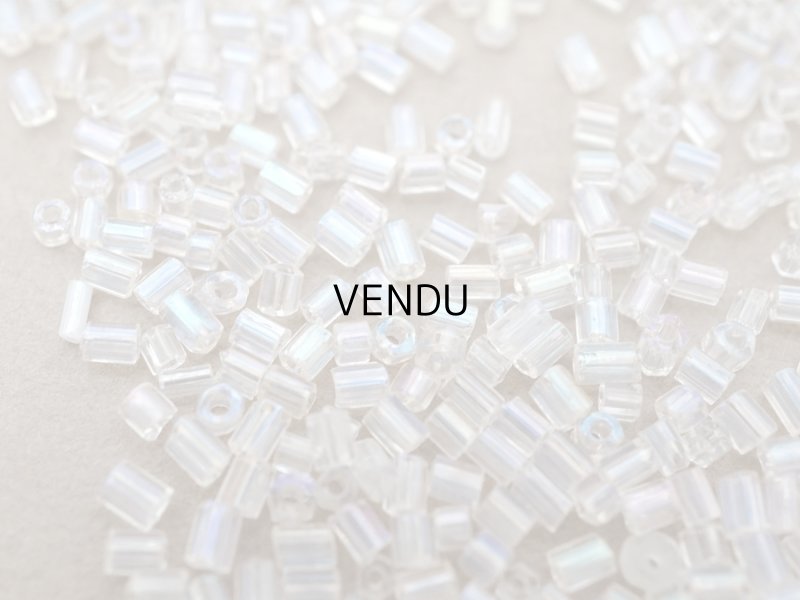 画像4: アンティーク オーロラ加工 ライン入り シードビーズ ガラス製 45g