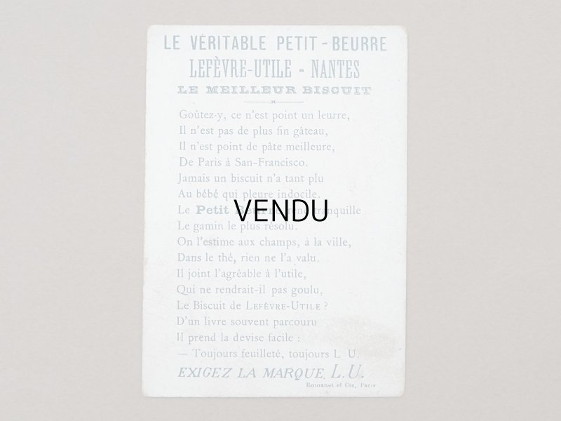 画像2: 19世紀末 アンティーク LU クロモ LE VERITABLE PETIT-BEURRE - LEFEVRE-UTILE.NANTES -