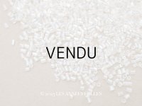 アンティーク オーロラ加工 ライン入り シードビーズ ガラス製 45g