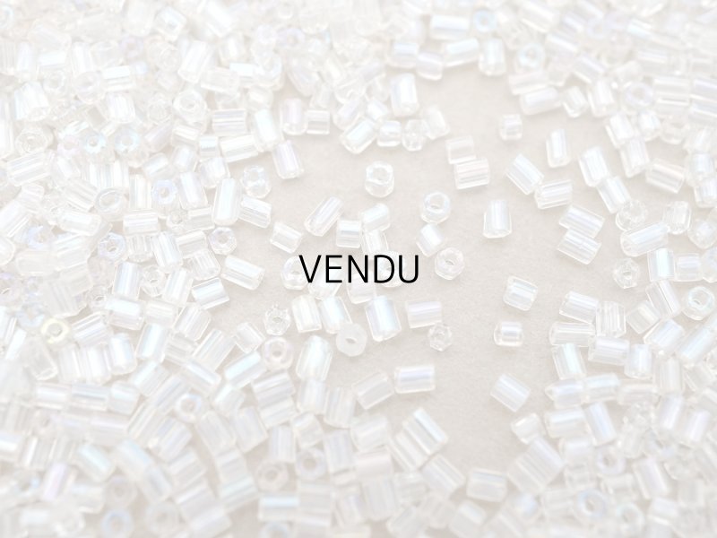 画像5: アンティーク オーロラ加工 ライン入り シードビーズ ガラス製 45g