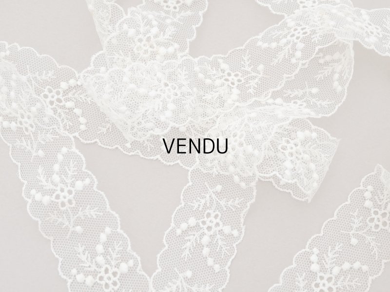 画像3: アンティーク 小さなポンポン付 レース  幅3.5cm