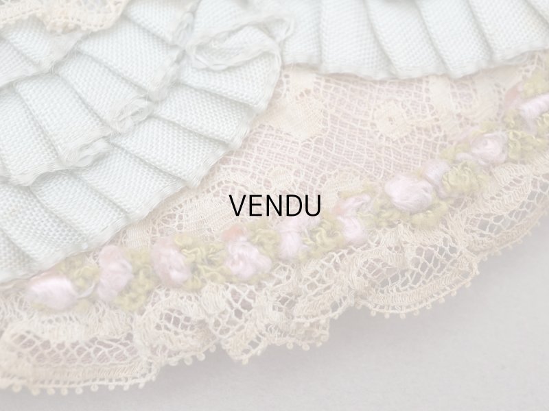 画像7: アンティーク ロココトリム＆プリーツ ハンキーケース