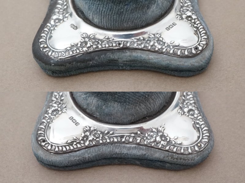 画像6: 1857〜1858年 アンティーク シルバー製 ピンクッション 花のガーランド 