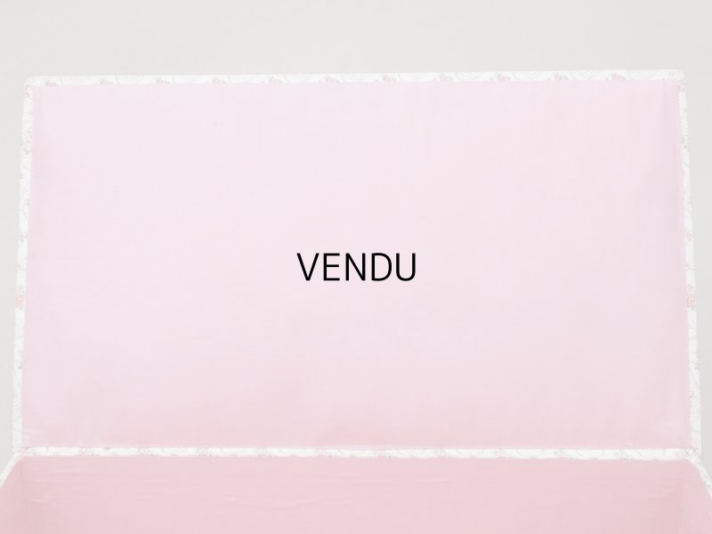 画像13: アンティーク ピンクの薔薇模様 大きなカルトナージュボックス  54.3×31.3×13.6cm