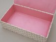 画像12: アンティーク ピンクの薔薇模様 大きなカルトナージュボックス  54.3×31.3×13.6cm