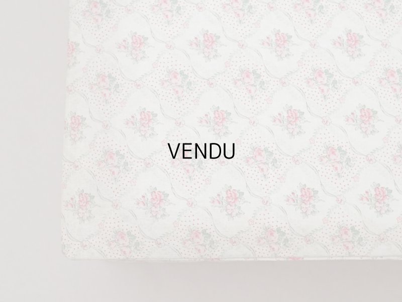 画像5: アンティーク ピンクの薔薇模様 大きなカルトナージュボックス  54.3×31.3×13.6cm