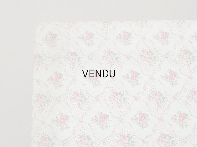 画像4: アンティーク ピンクの薔薇模様 大きなカルトナージュボックス  54.3×31.3×13.6cm