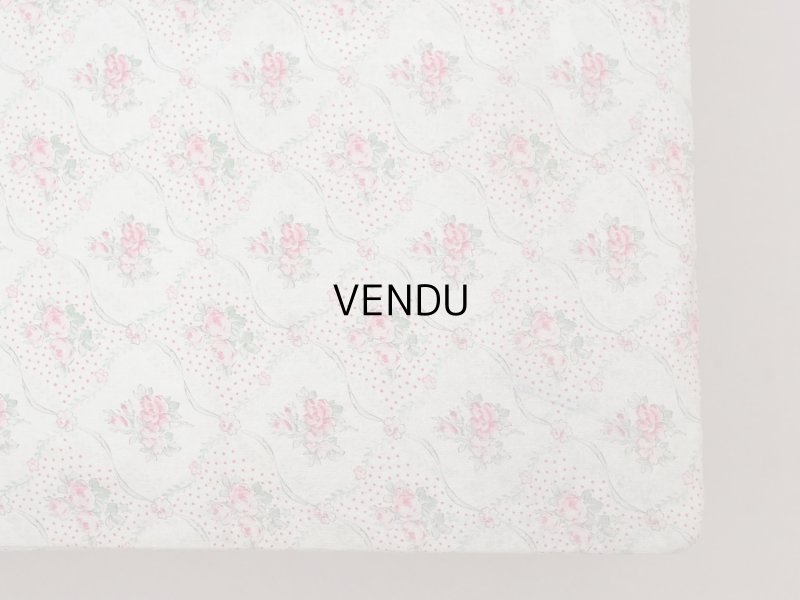 画像7: アンティーク ピンクの薔薇模様 大きなカルトナージュボックス  54.3×31.3×13.6cm