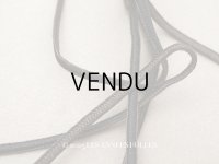 19世紀末 アンティーク トリム ブラウン＆ブラック＆金糸 3mm幅 2.54〜4.5m