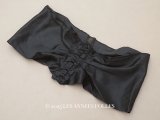アンティーク 7つの小さなリボン付ベルト シルクサテン 黒