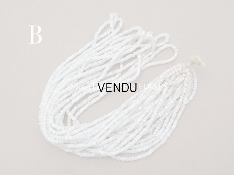 画像6: アンティーク ガラス製 サティネビーズ グレイッシュホワイト 1cm=4〜5粒 42〜52g