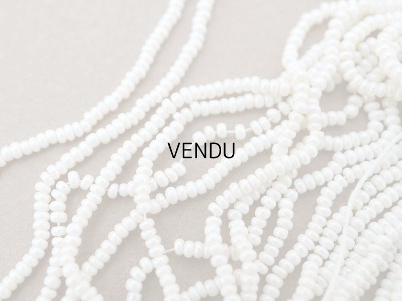 画像3: アンティーク シードビーズ エクリュ 生成り 1cm=10粒 85〜88g キャビアビーズ マイクロビーズ